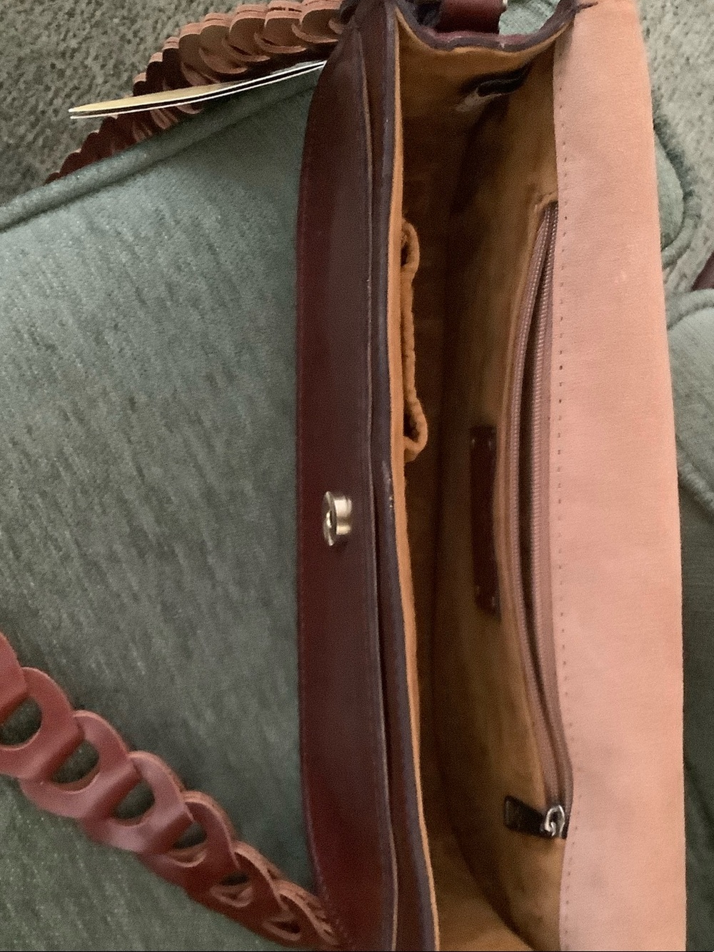 Patricia Nash Dark Brown Leather Braided-Strap Crossbody - Picture 3 of 5